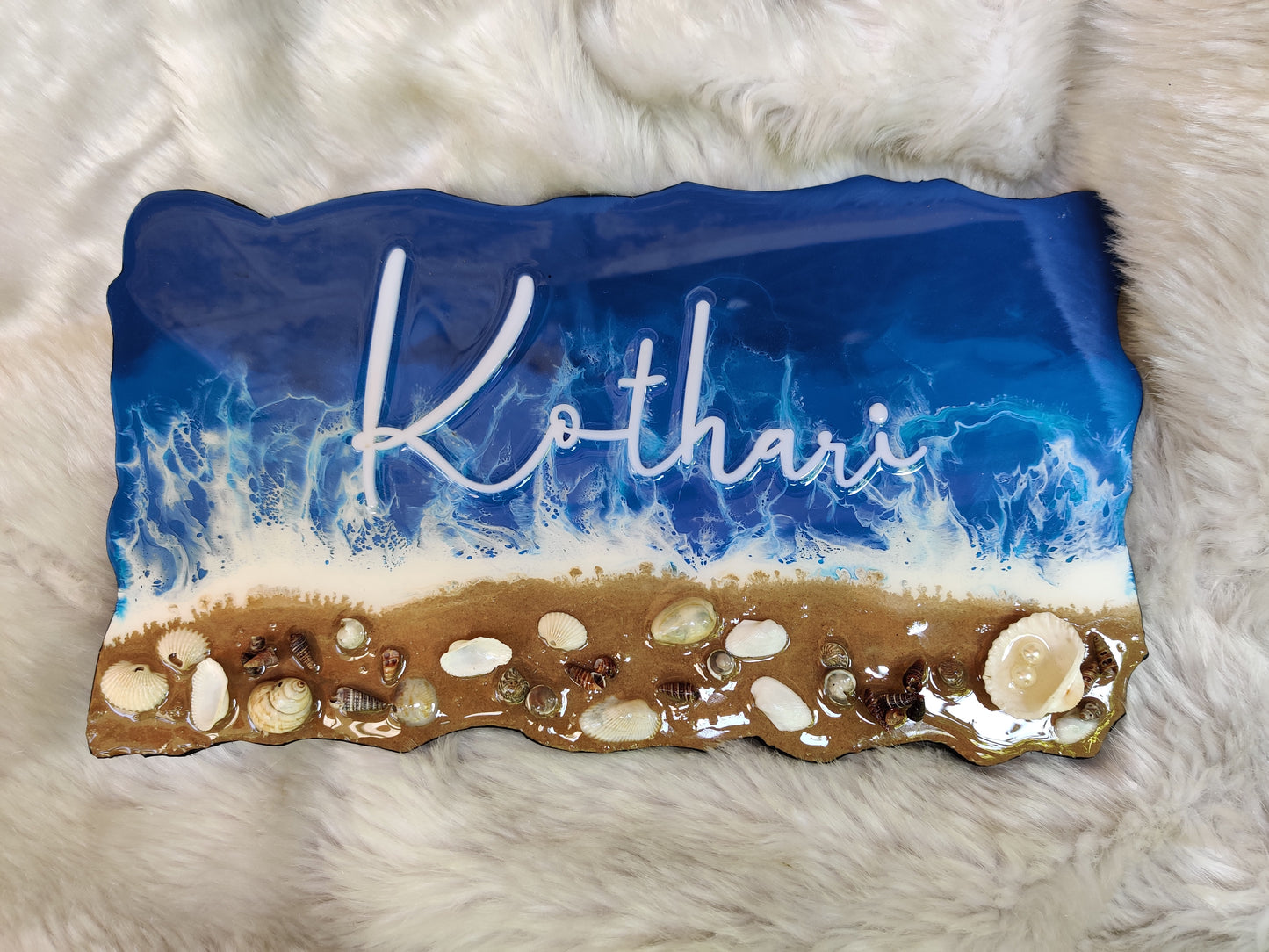 NP0004 - Ocean Wave Resin Name Plate