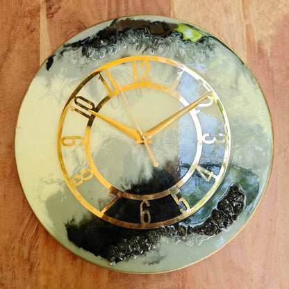 HBA0048 - Obsidian Mist Resin Wall Clock