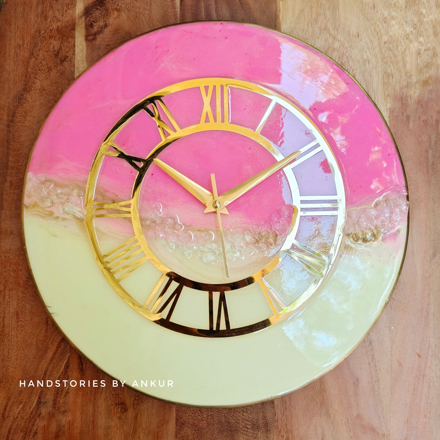 HBA0047 - Blush Pearl Resin Wall Clock