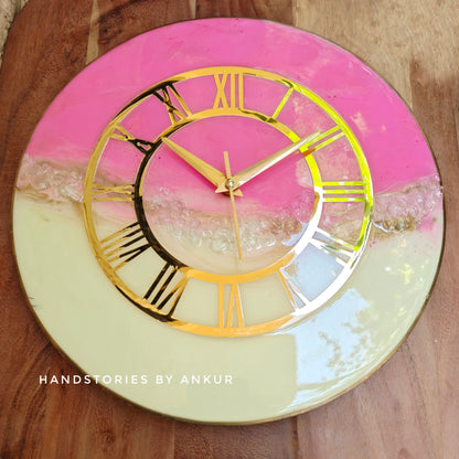 HBA0047 - Blush Pearl Resin Wall Clock