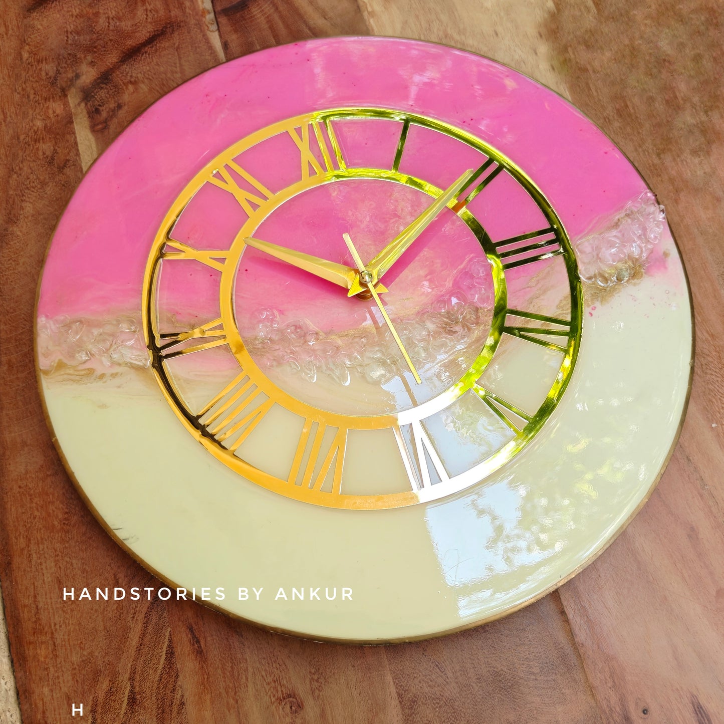 HBA0047 - Blush Pearl Resin Wall Clock