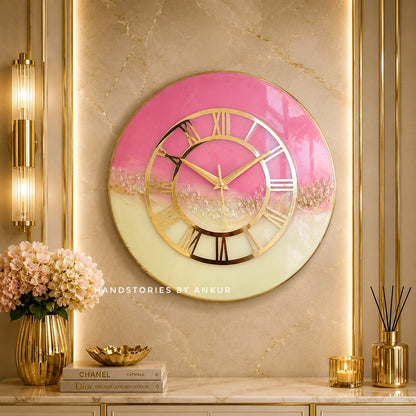 HBA0047 - Blush Pearl Resin Wall Clock