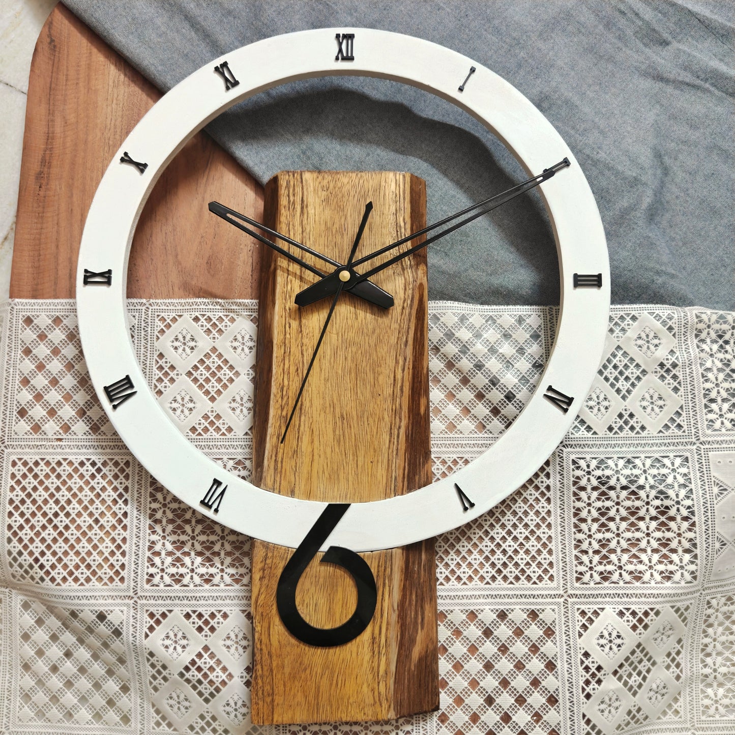 Modern Wooden Designer Wall Clock | Silent Decorative Wall Clock