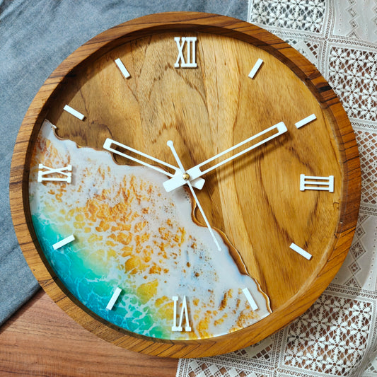 Wooden Ocean Wall Clock | Silent Wall Clock