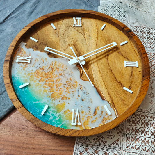 Wooden Ocean Wall Clock | Silent Wall Clock