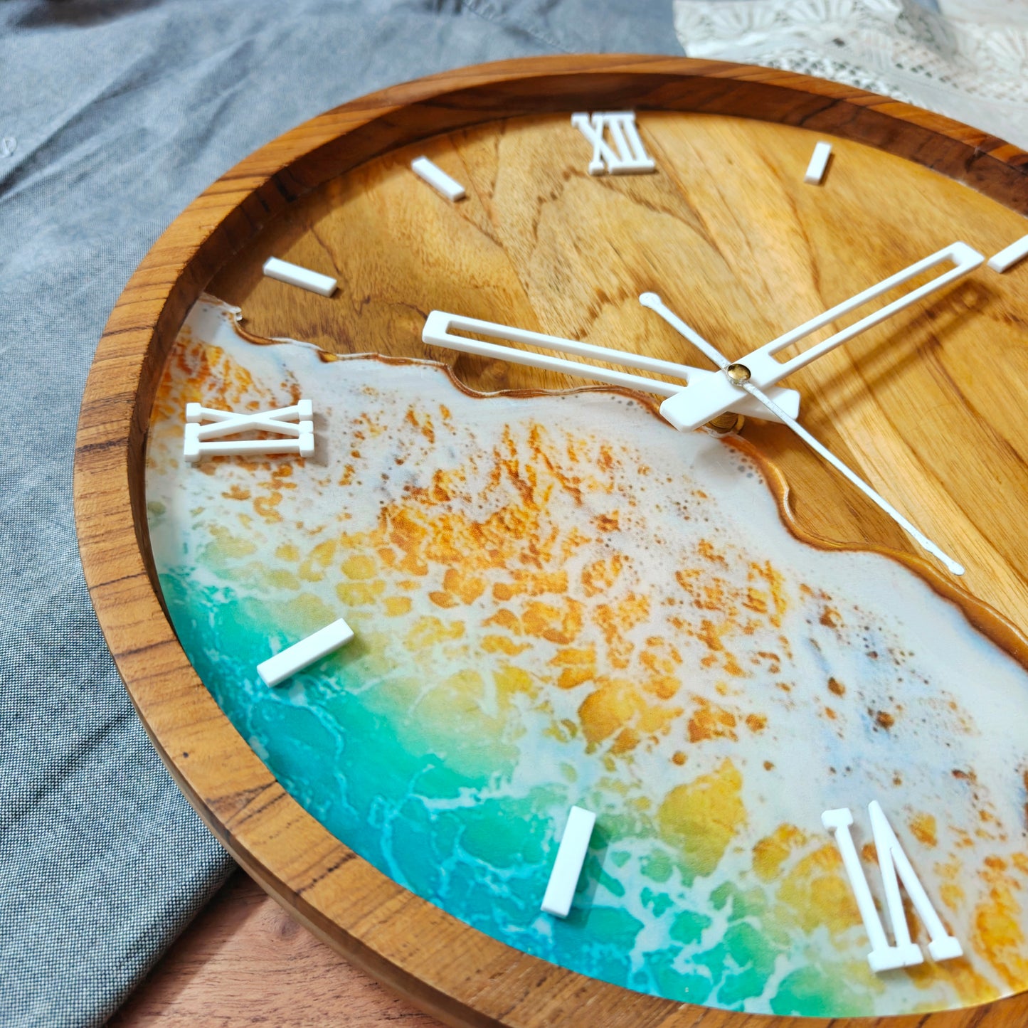 Wooden Ocean Wall Clock | Silent Wall Clock