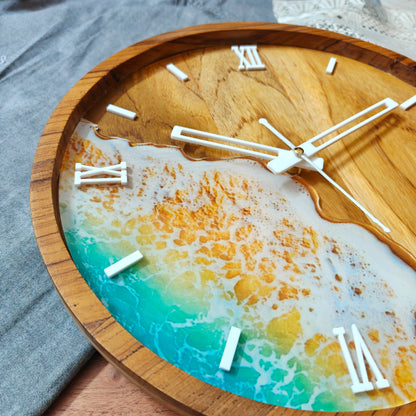 Wooden Ocean Wall Clock | Silent Wall Clock
