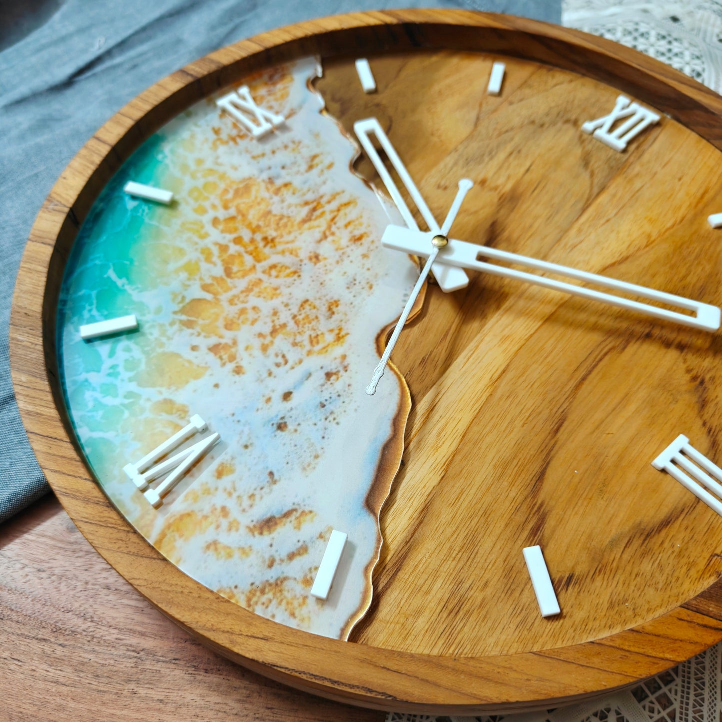 Wooden Ocean Wall Clock | Silent Wall Clock