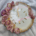 HBA0032 - Blush Bloom Luxe Geode Wall Clock