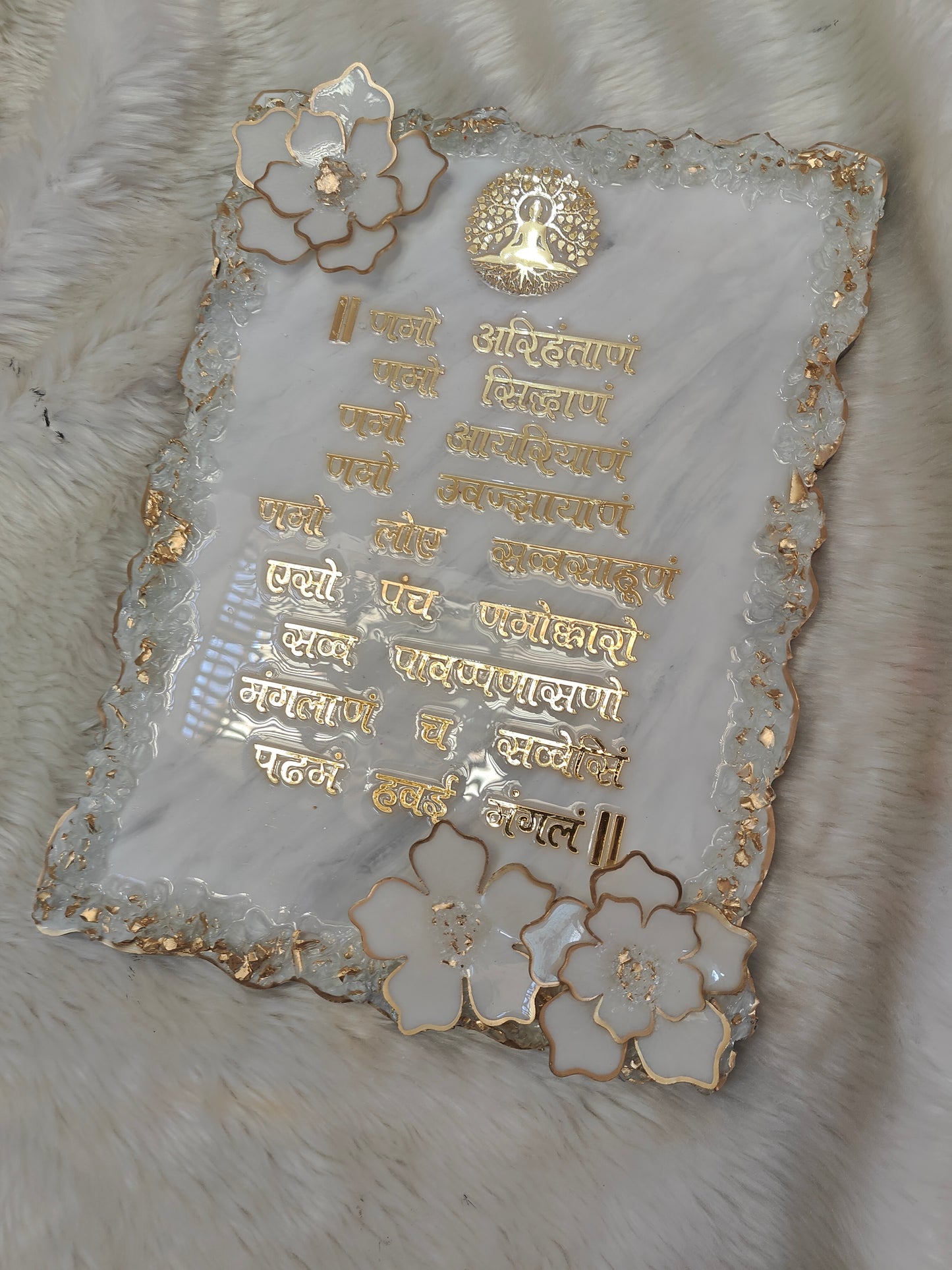 Navkar Mantra 0011 - Ivory Crystal Luxe Edition