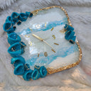 HBA0040 - Ocean Bloom Luxe Resin Wall Clock