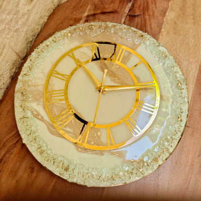 HBA0046 - Ivory Luxe Resin Wall Clock