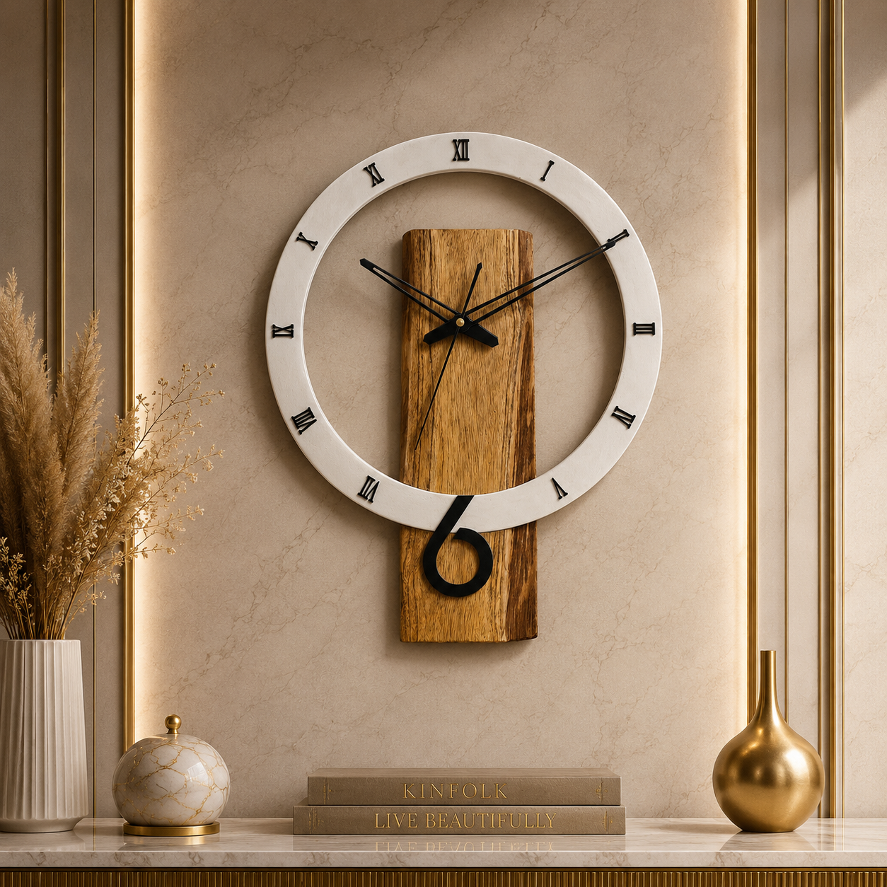 Modern Wooden Designer Wall Clock | Silent Decorative Wall Clock