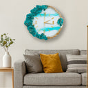 HBA0033 - Aqua Bloom Royale Geode Wall Clock